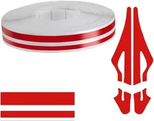 32Ft Car Pinstriping Tape, Vinyl Pin Striping Decals Car Trim Stripe Tape Red