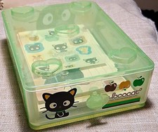 Sanrio Chococat Stationery Set w/ Storage Box Plastic 2004 Note Paper Stickers