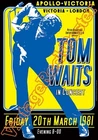 TOM WAITS - London, Uk  - 20 march 1981  - concert poster -456