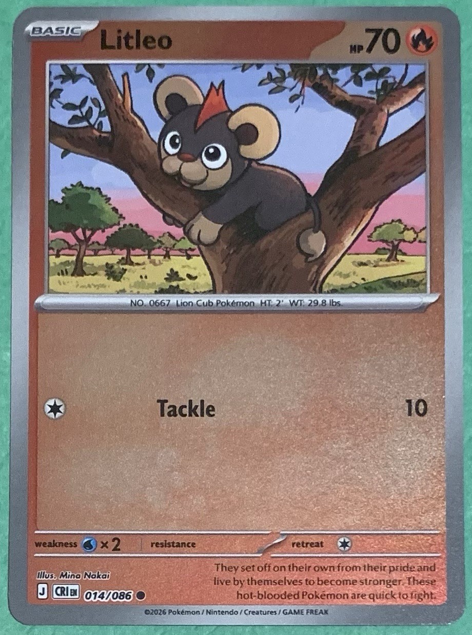 Pokémon Chaos Rising Litleo 14/86 Reverse Holo TCG Pokémon Card