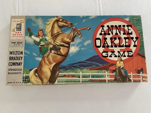 Vintage 1950 Annie Oakley Board Game Western Milton Bradley Complete! Excellent!
