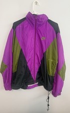 Vtg 1990  s Nike Y2K Athletic Full-Zip Windbreaker Jacket Purple Sz M fair 
