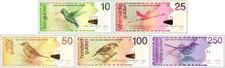Netherlands Antilles 10-250 Gulden 5 Pieces Set, 1986-2016, P-27-31g, UNC