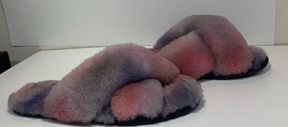 Zapatillas Emu Australia Mayberry Tie Dye W12655 Mujer Púrpura Slides Zapatos 9 Foto 2 de 4