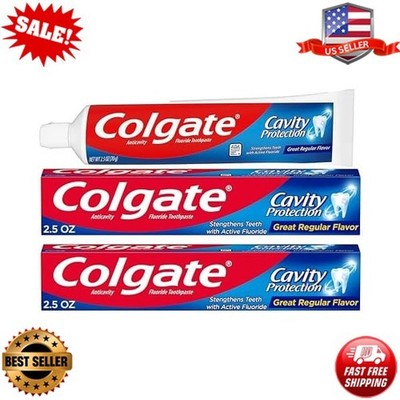 Colgate Cavity Protection Toothpaste with Fluoride - 2.5 ounce + 60% Free 2 Pack