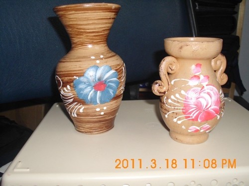 2 Terrakotta Vasen Handgemacht - Bild 1 von 4