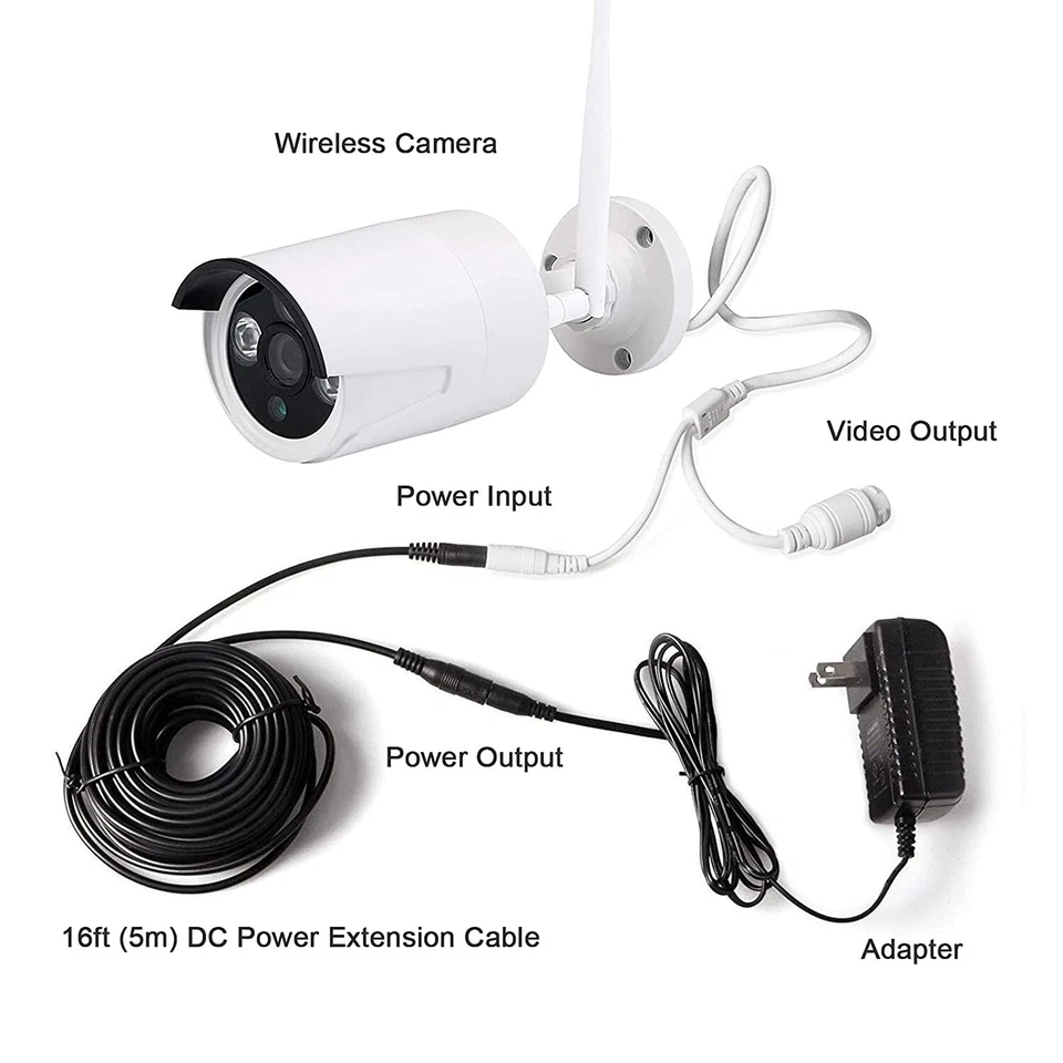 32ft 5.5mm x 2.1mm DC Power Extension Cable Male Female Cord for IP Camera 6pack - Image 2 of 4