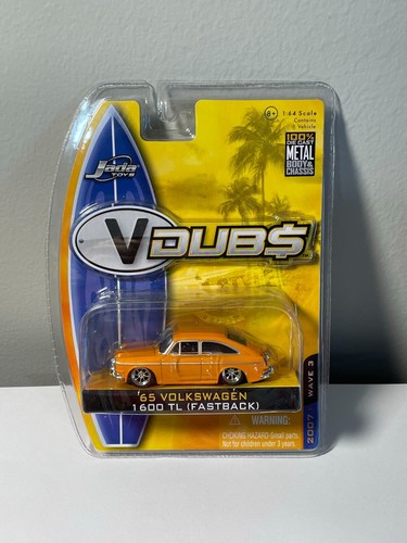 2007 Jada Toys V Dubs '65 Volkswagen 1600 TL Fastback Wave 3 NEW Orange