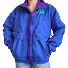 Vintage Unisex Retro Helly Hansen Softshell Full Zip Blue Ski Jacket Sz L