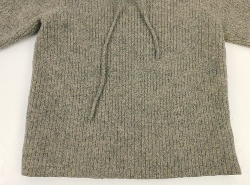 Vtg Ralph Lauren Polo Jeans Girls Youth Gray Hoodie  100% Lambs Wool Large  - Picture 3 of 6