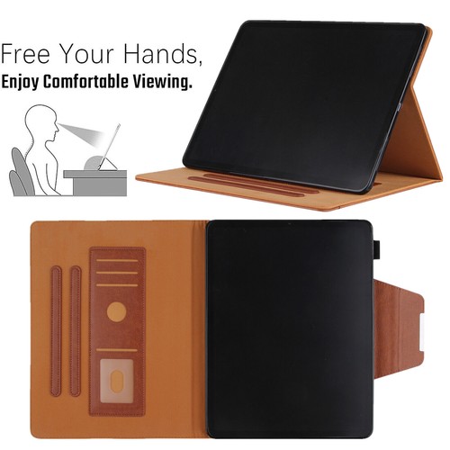 For iPad 10.2 10.9 7/8/9/10th Gen Air Pro 11 12.9 Case Leather Flip Stand Cover - Picture 30 of 92