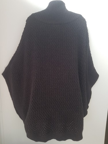 Poncho brand beme Warm Relaxed Womens black knit size S/M - Foto 5 di 5