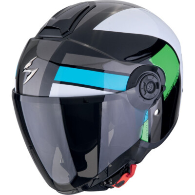 SCORPION Jethelm EXO-CITY II 2 BLUR Schwarz Weiss Grün  XL 60/61