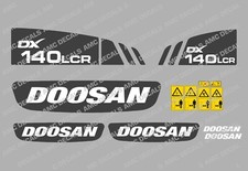 DOOSAN DX140LCR DIGGER DECAL STICKER SET