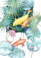 Ceramic Backsplash Tile Mural Fishing Kitchen/Bathroom/Shower - Tropical Pool 2