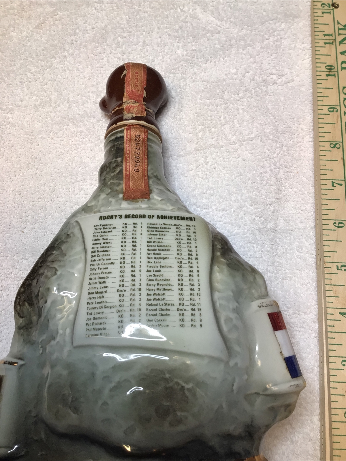 EMPTY Vintage Rocky Marciano Boxing Jim Beam Decanter eBay