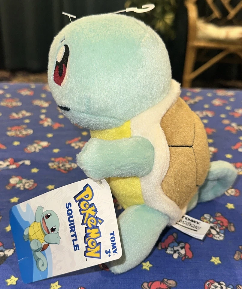 Плюшевая мягкая игрушка Pokemon Squirtle 2014 Tomy новая с ценниками высота 8 дюймов Nintendo K - Изображение 4 из 4