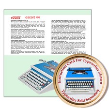 Montgomery Ward Escort 44 Typewriter Owner's User Instruction Card Guide thumbnail