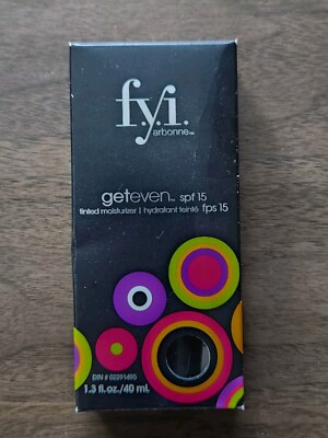 NIB arbonne f.y.i. get even Spf 15 tinted moisturizer Discontinued Exp07/09