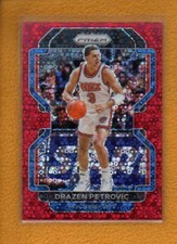 Drazen Petrovic 2021-22 Panini Prizm Prizms Fast Break Red #292 /100