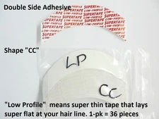 SuperTape Super Tape LOW PROFILE shape CC lace wig hair piece tape Super STRONG