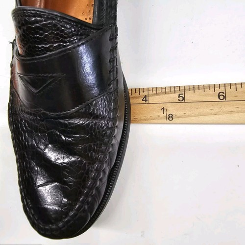 Bachrach Mens Sz 8.5M Loafer Made In Italy Vero Cuoio Leather Exotic Ostrich HTF - Picture 24 of 24