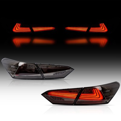Smoked LED Tail Lights For Toyota Camry 2018-2021 Rear Lamp W/Start Up Animation