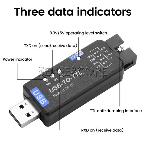 LED USB to TTL Converter USB to Multi-channel Serial Port Download Module CH343G - Bild 2 von 16