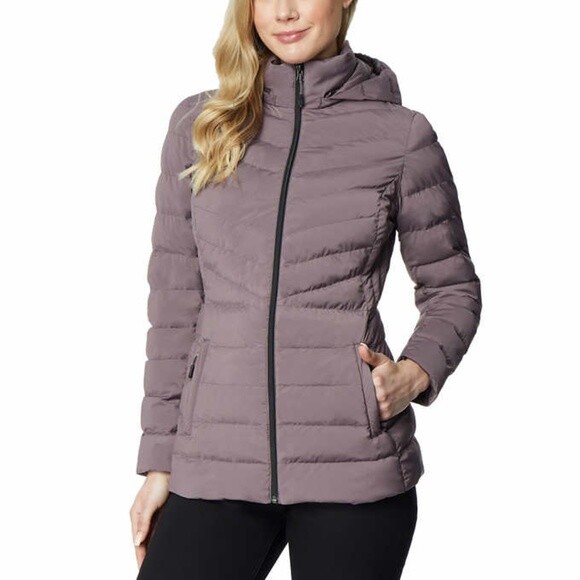 32 Degrees Heat Women's Removable Hood 4way lightweight Puffer Jacket