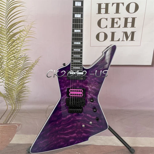 E-1 FR S Special Edition Trans Purple Burst Electric Guitar Figured Top Active