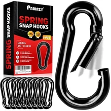 8Pcs 2.36In Spring Snap Hooks, Carabiner Clip, Heavy Duty Rope Connector, Qui...