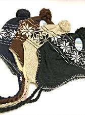 ADVANCED GEAR w/ EarFlaps Tie Unisex Ski Snow Hat New with tag Assorted colors