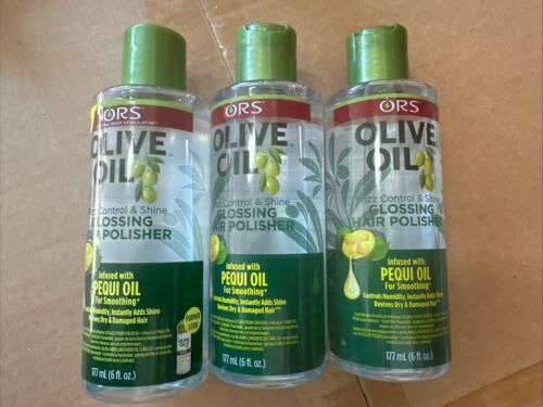 3 Bottle ORS Olive Oil Style & Shine Frizz Control & Shine Glossing Hair 6oz