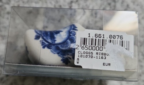 DELFT BLUE 2" MINIATURE DUTCH CLOGS MINI SHOES HAND PAINTED NEW - Bild 8 von 8