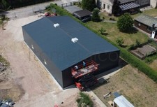 Isolierte Stahlhalle 15x35x5 sk 85kg Industriehalle Lagerhalle Gewerbehalle ITC