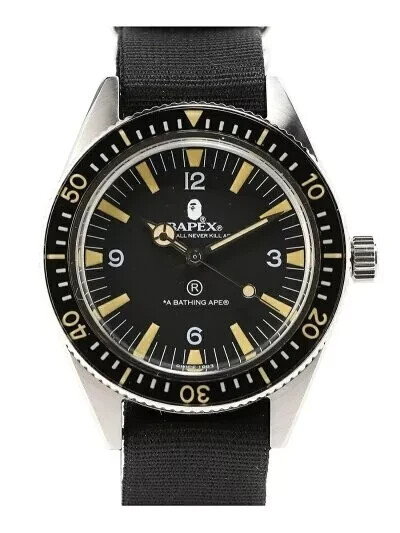 A BATHING APE Men's Wrist Watch CLASSIC TYPE 1 BAPEX M Black