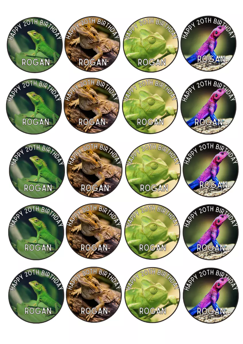 Lizard top cupcake toppers
