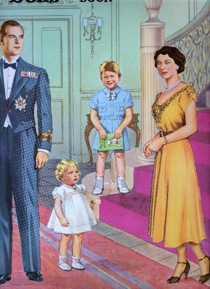 VINTAGE UNCUT 1953 CORONATION PAPER DOLLS~NOSTALGIC~#1 TOP REPRODUCTION~#1SELLER