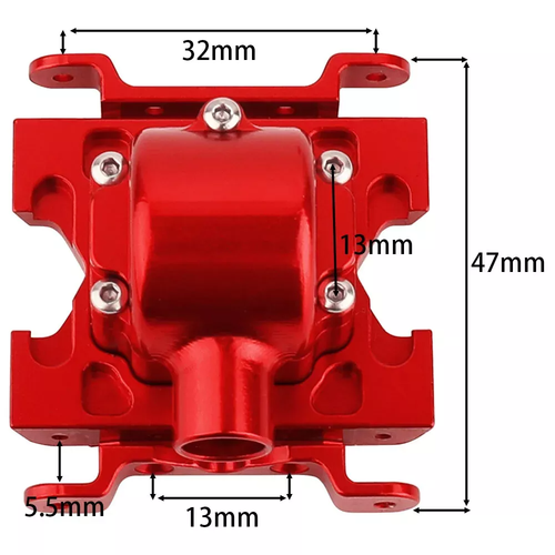 Carcasa de caja de cambios central de metal para 1/18 Losi LMT 4x4 con placa de deslizamiento de montaje actualización - Imagen 3 de 17