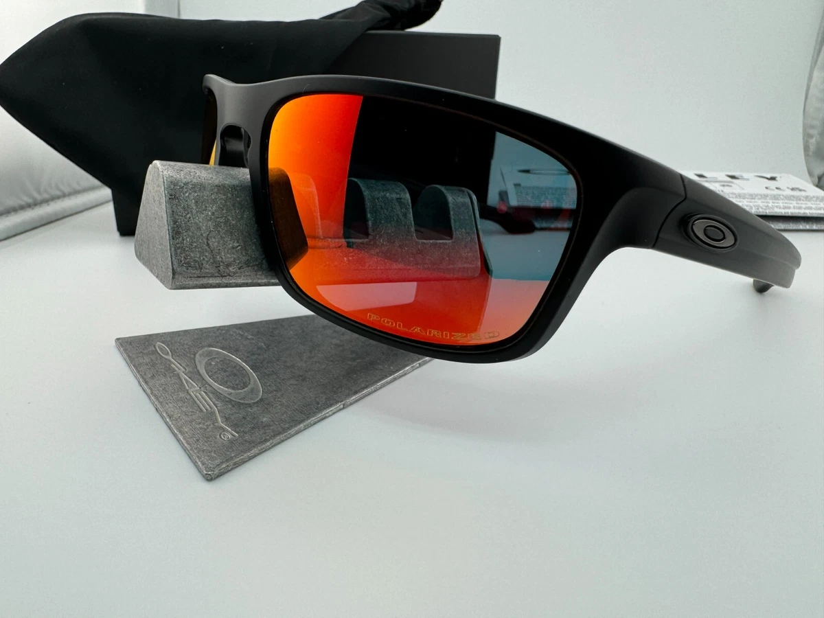 OAKLEY SLIVER STEALTH MATTE BLACK W/ RUBY IRIDIUM POLARIZED 