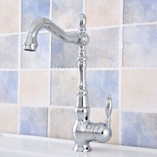 Polished Chrome Brass Single Handle/Hole Kitchen Faucet Sink Mixer Tap 2sf657