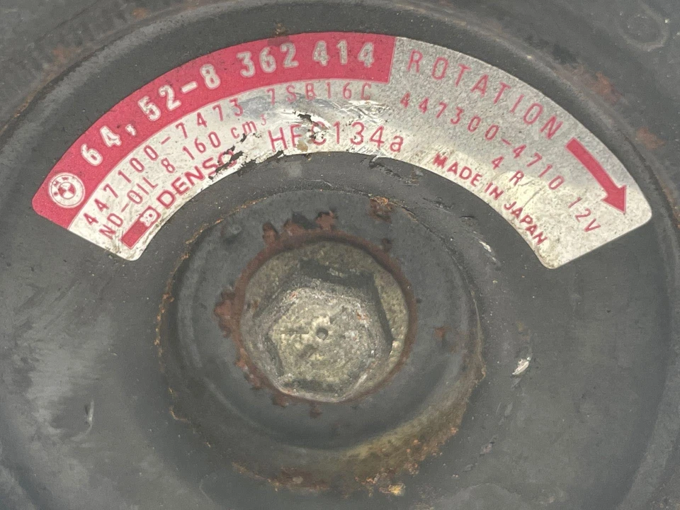 BMW 528i 1997 aire acondicionado compresor bomba polea Denso OEM 64528362414 Foto 2 de 4