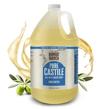 Pure Castile Soap Liquid Organic, Certified Palm Oil Free Natural Soap, Unsce...