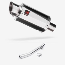 Stainless Steel Stubby Exhaust Silencer End Can & Link Pipe GSF1200 Bandit 96-06