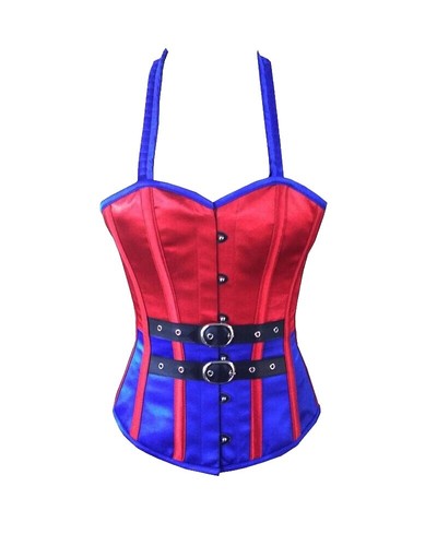Red Plaid Tartan Punk Gothic Bra Strappy Harness Daisy Corsets Dolls Kill Daisy Corsets Plaid Triangle Body Harness - Red/Black  main image 4