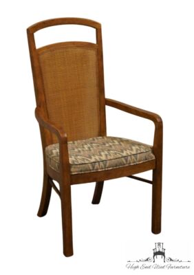 DREXEL HERITAGE Rustic European Style Cane Back Dining Arm Chair
