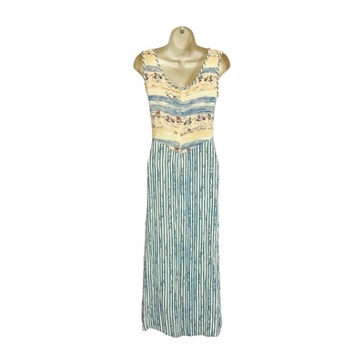 blue and white vertical striped maxi dress Pocket Dress in Blue and White Vertical Stripes – WHIT main image 1