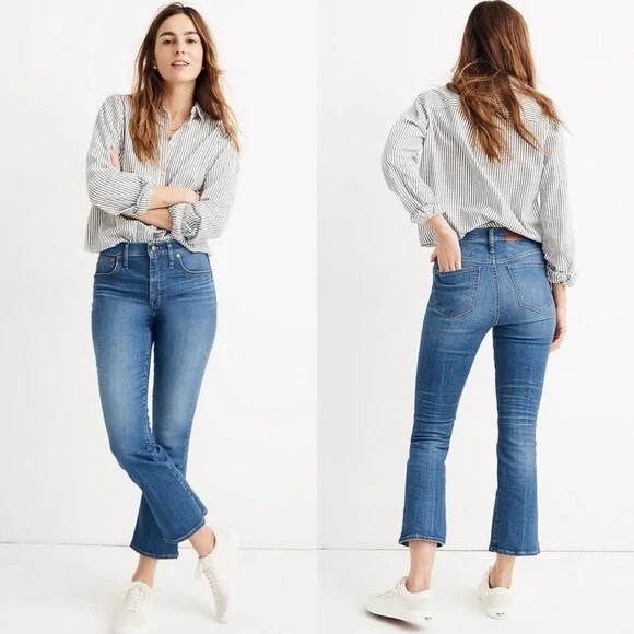 Madewell Tall Cali Demi-Boot Kick Flare Jeans Tierney Eco Size 25T