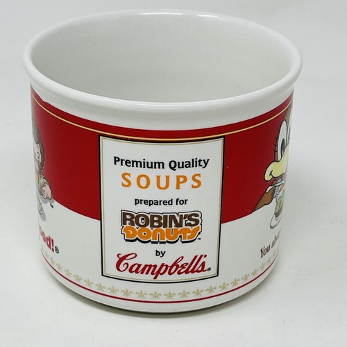 Vintage Campbell's Soup Mug Robins Donuts Canada You Always Get A Break Bird - Picture 5 of 12