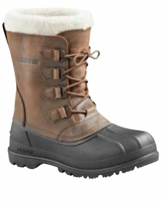 Baffin Men's Canada Brown Faux Fur Leather Tundra Work Boot - HTGE-M001, Size 7